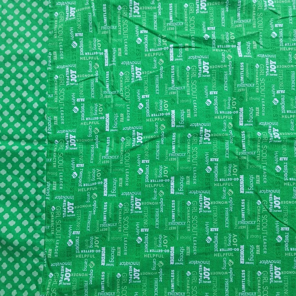 Vintage Girl Scout Pillowcases Matching Green Pair